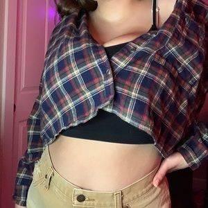 Forever 21 cropped flannel